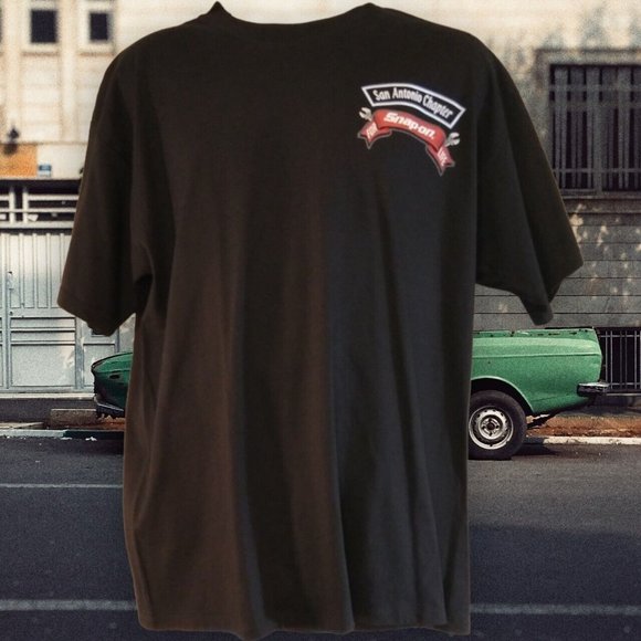 Gildan Shirt Mens XL Snap On Tools Logo Black 100% Cotton T Shirt Canada Made - Picture 7 of 10